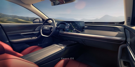 Xpeng P7 Ev 5 posti SUV elettrico con colore interno scuro e tipo di motore turbo